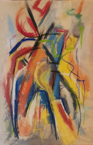 Painting titled "Pulse Wave - Issue 8" by Sabine Aramouni, Original Artwork, Pastel