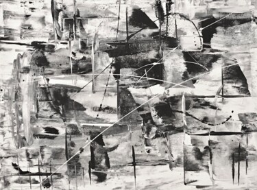 Malerei mit dem Titel "Ice fishing" von Sabè, Original-Kunstwerk, Acryl
