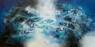 Malerei mit dem Titel "Vision IV - Blue em…" von Sabè, Original-Kunstwerk, Acryl