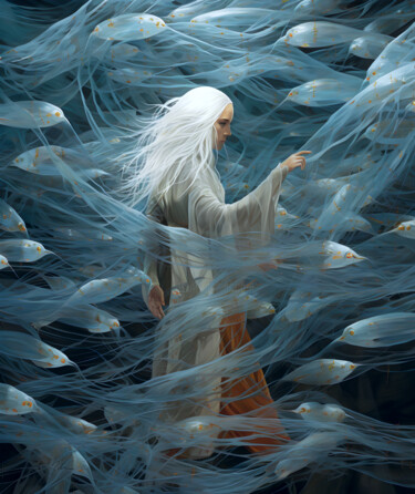 Digital Arts titled "Subconscious Sea II" by Sabine Glardon, Original Artwork, AI generated image