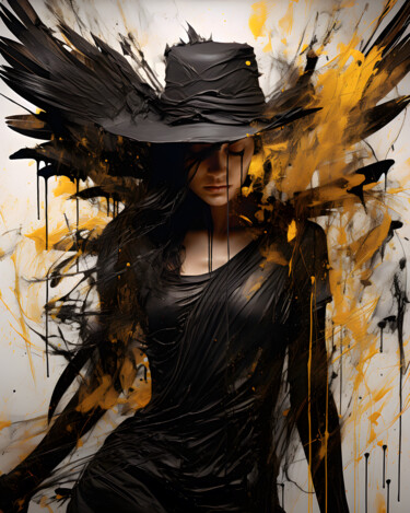 Digital Arts titled "Zara Blackthorn" by Sabine Glardon, Original Artwork, AI generated image
