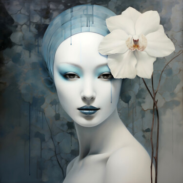 Arts numériques intitulée "Beauté éphémère II" par Sabine Glardon, Œuvre d'art originale, Image générée par l'IA
