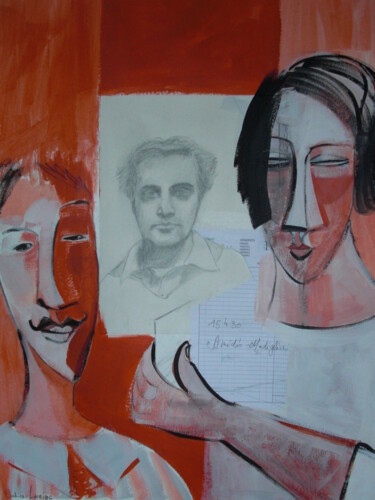 Peinture intitulée "amedeo-modigliani.j…" par Sabine Maffre, Œuvre d'art originale