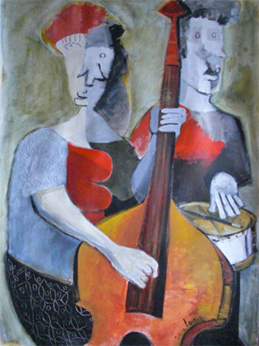 Painting titled "les-musiciens.jpg" by Sabine Maffre, Original Artwork