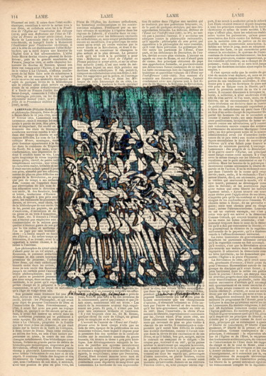 Incisioni, stampe intitolato "Pétales, sépales, l…" da Sabine Maggiani, Opera d'arte originale, Monotipo