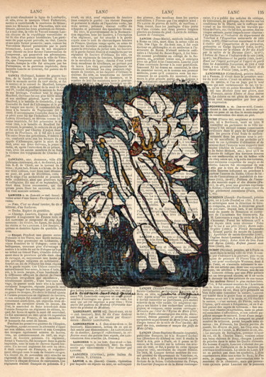 Druckgrafik mit dem Titel "Les oiseaux sont no…" von Sabine Maggiani, Original-Kunstwerk, Monotypie