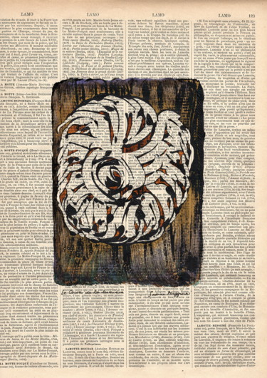 Gravures & estampes intitulée "Le cocon de la lumi…" par Sabine Maggiani, Œuvre d'art originale, Monotype