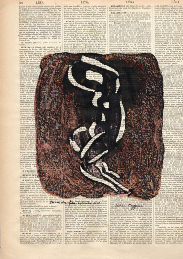 Gravures & estampes intitulée "Danse du feu" par Sabine Maggiani, Œuvre d'art originale, Monotype