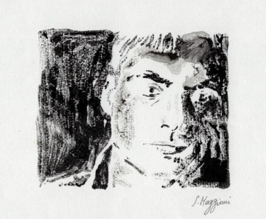 Printmaking titled "François" by Sabine Maggiani, Original Artwork, Monotype