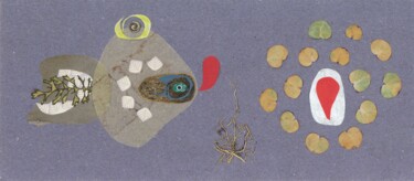 Collages intitulée "Archéologie des aby…" par Sabine Maggiani, Œuvre d'art originale, Collages