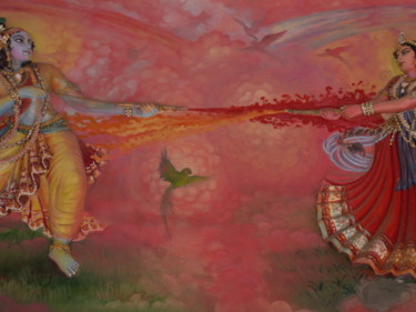 Photographie intitulée "Radha et Krishna cé…" par Sabine Marand, Œuvre d'art originale, Photographie numérique