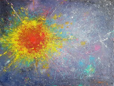 Schilderij getiteld "Exploz" door Sabine Raymond, Origineel Kunstwerk, Acryl