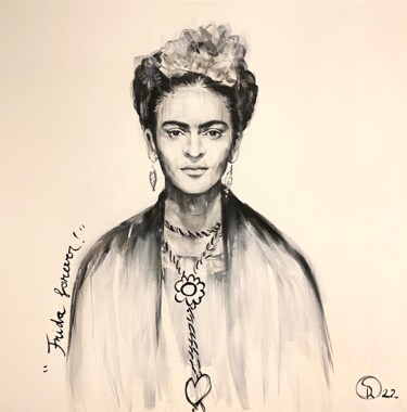 Ζωγραφική με τίτλο "Frida forever!" από Sabine Rusch, Αυθεντικά έργα τέχνης, Ακρυλικό