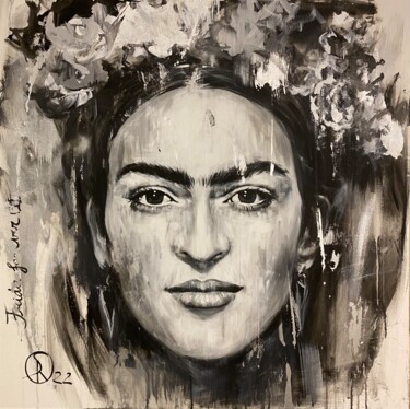 Ζωγραφική με τίτλο "Frida forever II" από Sabine Rusch, Αυθεντικά έργα τέχνης, Ακρυλικό