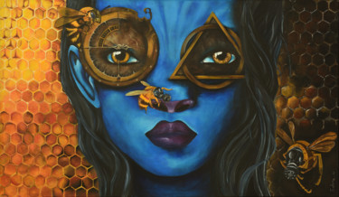 Pittura intitolato "Avatar" da Sabine Vandermouten (Sabine.V), Opera d'arte originale, Acrilico
