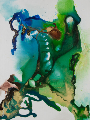 Peinture intitulée "Sarracenia" par Sabine Vandermouten (Sabine.V), Œuvre d'art originale, Encre