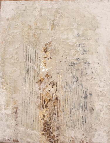 Картина под названием "Matière 3" - Sabine Veillet, Подлинное произведение искусства, Акрил Установлен на Деревянная рама дл…
