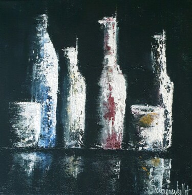Painting titled "Apéro 24" by Sabine Veillet, Original Artwork, Acrylic Mounted on Wood Stretcher frame