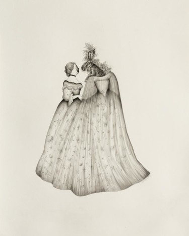 Dessin intitulée "Sister" par Sabine Delahaut, Œuvre d'art originale