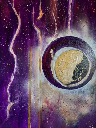 Painting titled "Univers Féerique" by Sabine Branne, Original Artwork, Acrylic