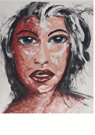 Painting titled "fatalité" by Sabine M, Original Artwork, Acrylic Mounted on Wood Stretcher frame