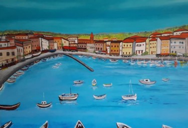 Peinture intitulée "les bords de mer" par Sabine M, Œuvre d'art originale, Acrylique