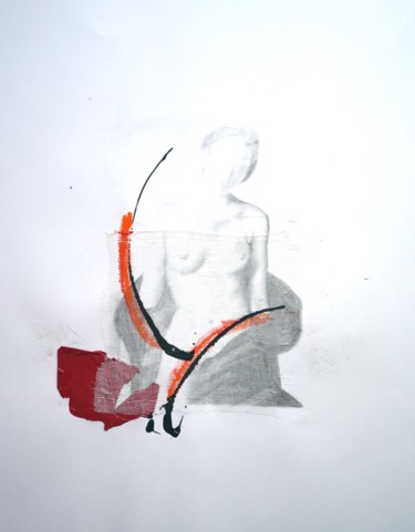 Peinture intitulée "NU APAISE.jpg" par Sabour, Œuvre d'art originale, Acrylique