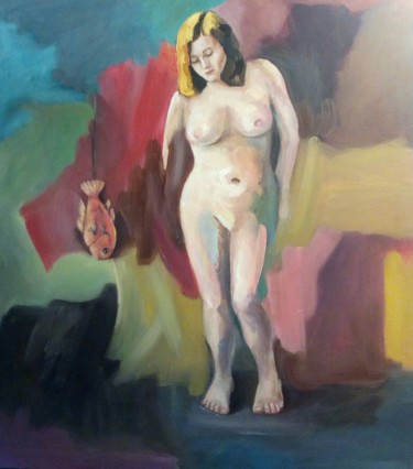 Painting titled "Lo scorfano - The R…" by Sabrina Bonetta, Original Artwork, Oil