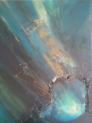 Painting titled "Abyss" by Sabrina Galijas-Reginali, Original Artwork, Acrylic Mounted on Wood Stretcher frame