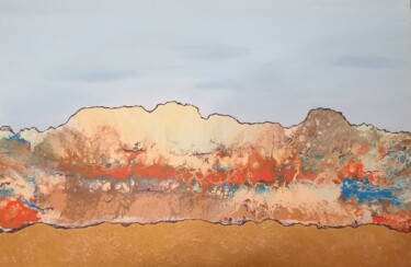 Painting titled "Desert" by Sabrina Galijas-Reginali, Original Artwork, Acrylic Mounted on Wood Stretcher frame