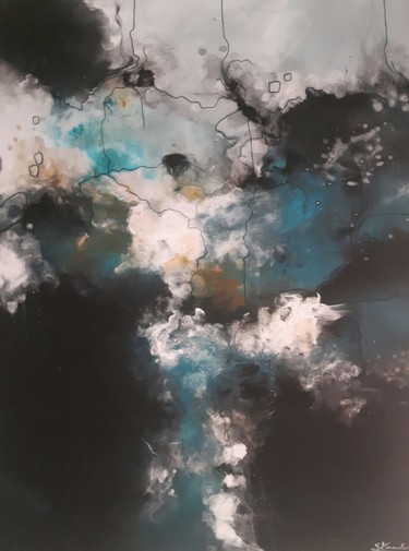 Peinture intitulée "Dark Heaven" par Elyf.Art, Œuvre d'art originale, Acrylique