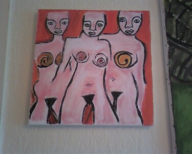 Peinture intitulée "les 3 graces" par Sabrina Maubon, Œuvre d'art originale