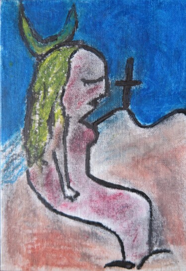 Peinture intitulée "Sirene" par Sabrina Maubon, Œuvre d'art originale, Acrylique