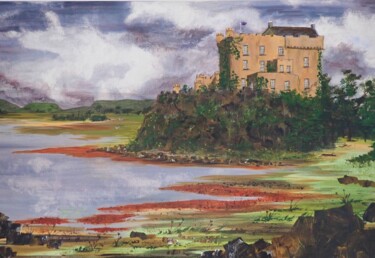 Pittura intitolato "Dunvegan Castle" da Sabrina Mundt, Opera d'arte originale, Acrilico Montato su Telaio per barella in leg…