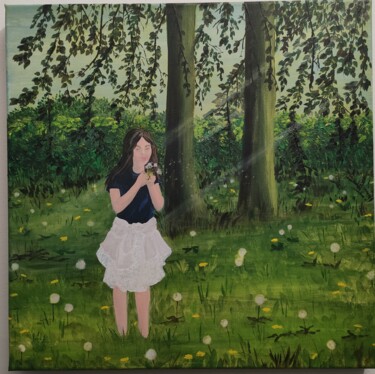 Картина под названием "Il soffio" - Sabrina Mundt, Подлинное произведение искусства, Акрил Установлен на Деревянная рама для…
