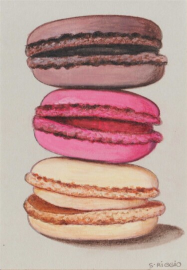 Drawing titled "Macarons" by Sabrina Riggio, Original Artwork, Pencil