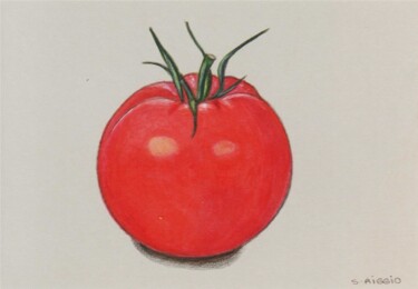 Drawing titled "Tomate" by Sabrina Riggio, Original Artwork, Pencil