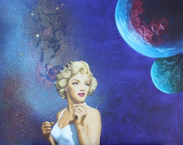 Peinture intitulée "Constellation du "S…" par Sabrina Sahraoui, Œuvre d'art originale, Huile