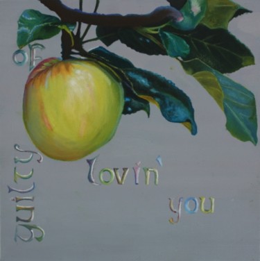 Peinture intitulée "Pomme d'amour" par Sabrina Sahraoui, Œuvre d'art originale