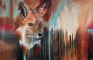 Painting titled "the fox" by Sabrina Seck, Original Artwork, Acrylic