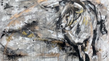 run bull run Malerei mit dem Titel "run bull run" von Sabrina Seck, Original-Kunstwerk, Acryl