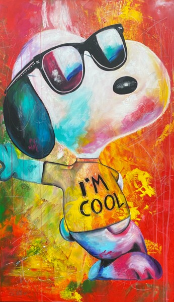 Peinture intitulée "I'm cool" par Sabrina Seck, Œuvre d'art originale, Acrylique