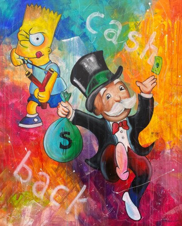 Pintura intitulada "cash back" por Sabrina Seck, Obras de arte originais, Acrílico