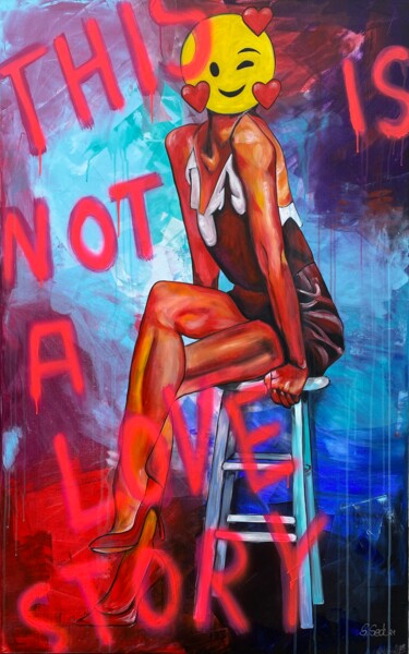 Painting titled "this is not a love…" by Sabrina Seck, Original Artwork, Acrylic