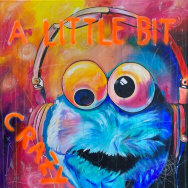 Painting titled "a little bit crazy" by Sabrina Seck, Original Artwork, Acrylic