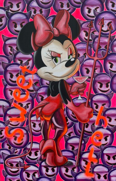 Malerei mit dem Titel "sweet hell" von Sabrina Seck, Original-Kunstwerk, Acryl