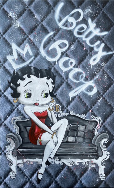 Schilderij getiteld "Betty Boop" door Sabrina Seck, Origineel Kunstwerk, Acryl
