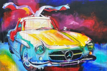 Malerei mit dem Titel "300 SL" von Sabrina Seck, Original-Kunstwerk, Acryl