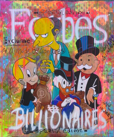 Painting titled "billionaires" by Sabrina Seck, Original Artwork, Acrylic