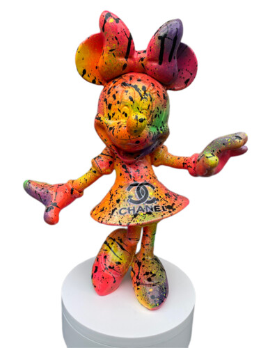 Скульптура под названием "Minni Chanel" - Sabrina Seck, Подлинное произведение искусства, Рисунок распылителем краски